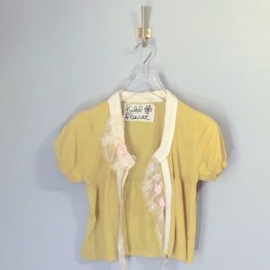 Anthropologie Field Flower Cardigan